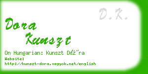 dora kunszt business card